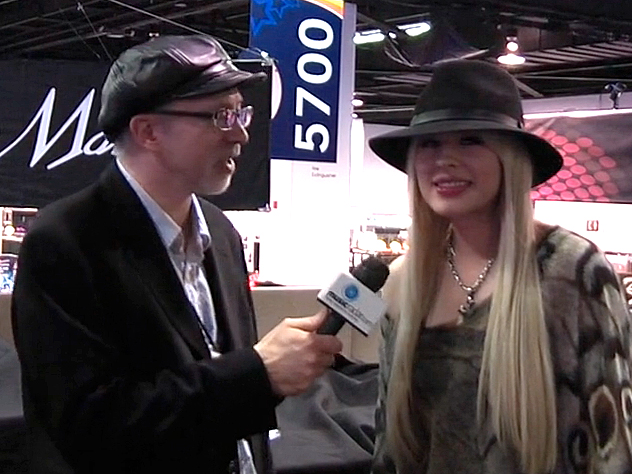 Orianthi on the Dean Markley Strings stand