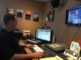 Sound designer David Barbee working with the Pro Sound Effects Hybrid Library