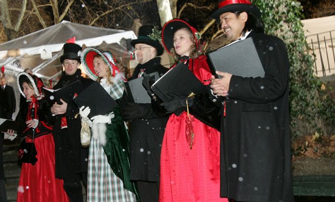 Christmas carolers