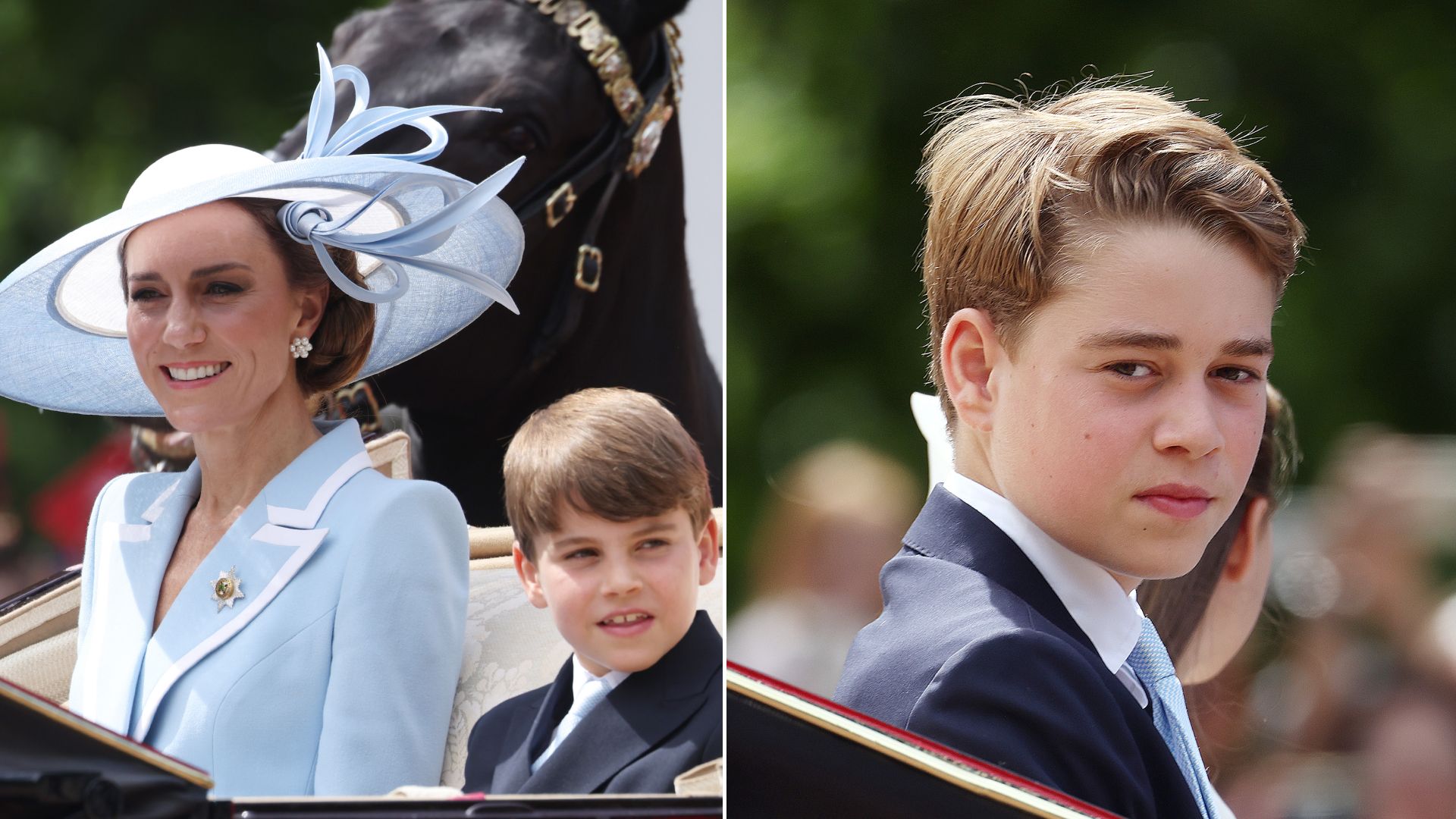 George and Louis Twin With Princess Kate at Trooping the Colour | Marie Claire