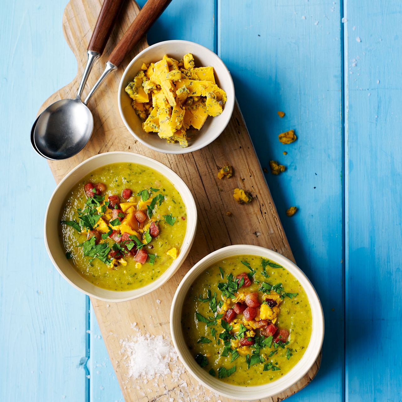 Courgette and Blacksticks Blue Soup