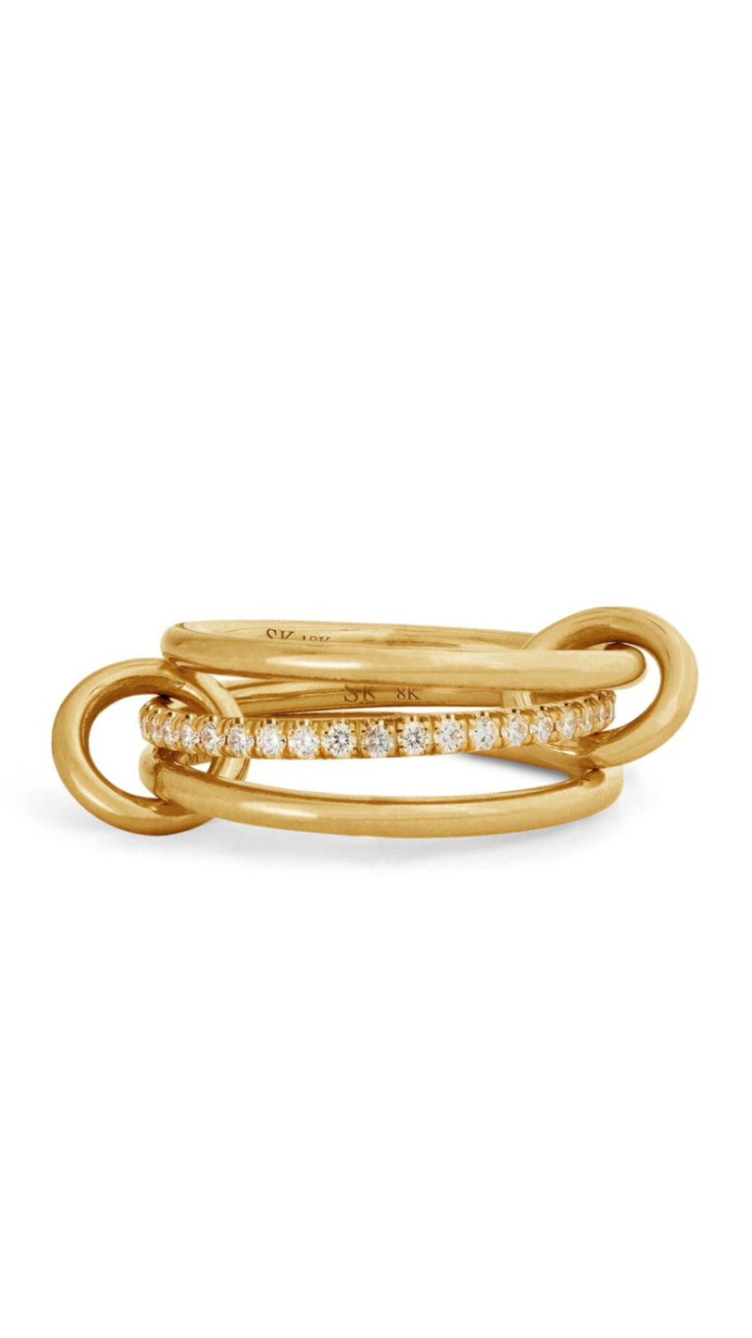 Spinelli Kilcollin, Spinelli Kilcollin Yellow Gold and Diamond Sonny Ring