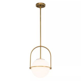 C Cattleya 1-Light Antique Brass Light