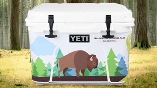 Yeti Tundra cooler with Yellowstone National Park bison decals