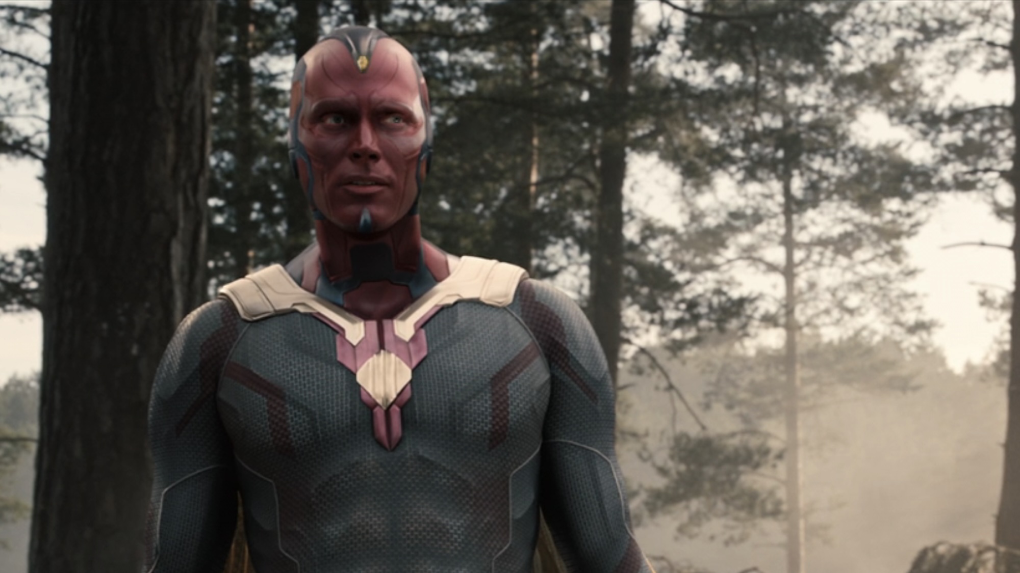 Vision talking to Ultron at the end of Avengers 2.