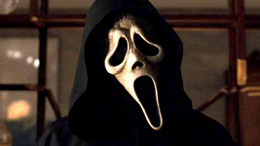 Scream 7: a screenshot of Ghostface holding a knife during Scream 6.