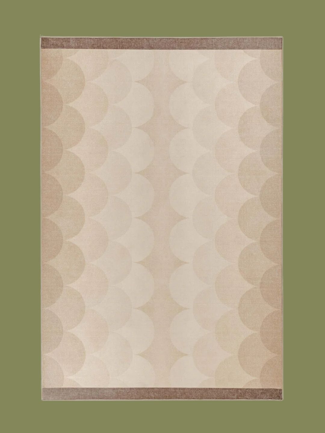 Hug Rug x Livingetc, Scallop Ombre Natural Eco-Washable Rug
