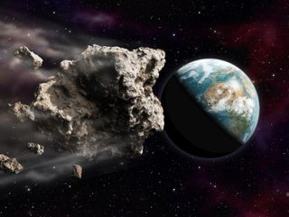 Asteroid approaching Earth