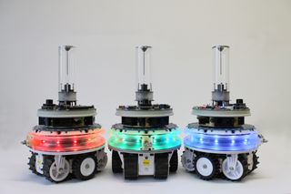 These autonomous robots know how to work as a team and even how to choose the best leader.