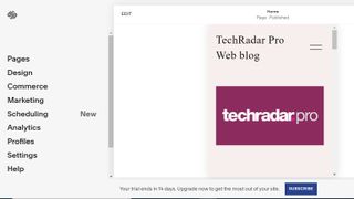 A screenshot of a TechRadar Pro blog created using Squarespace website builder