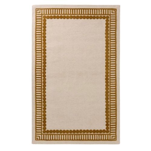 Hayden Tufted Wool Geometric Border Rug 3' x 5'
