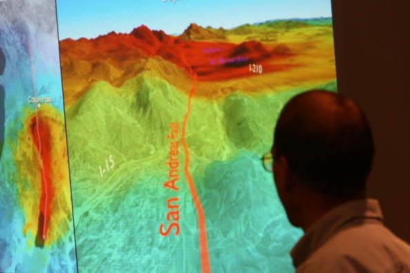 An image showing shockwaves from an earthquake.