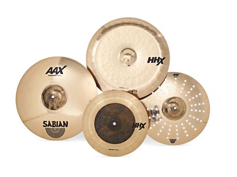 The AAX Aero Crash cymbal (bottom right) has 19 rows of four small holes radiating from the centre to the edge.