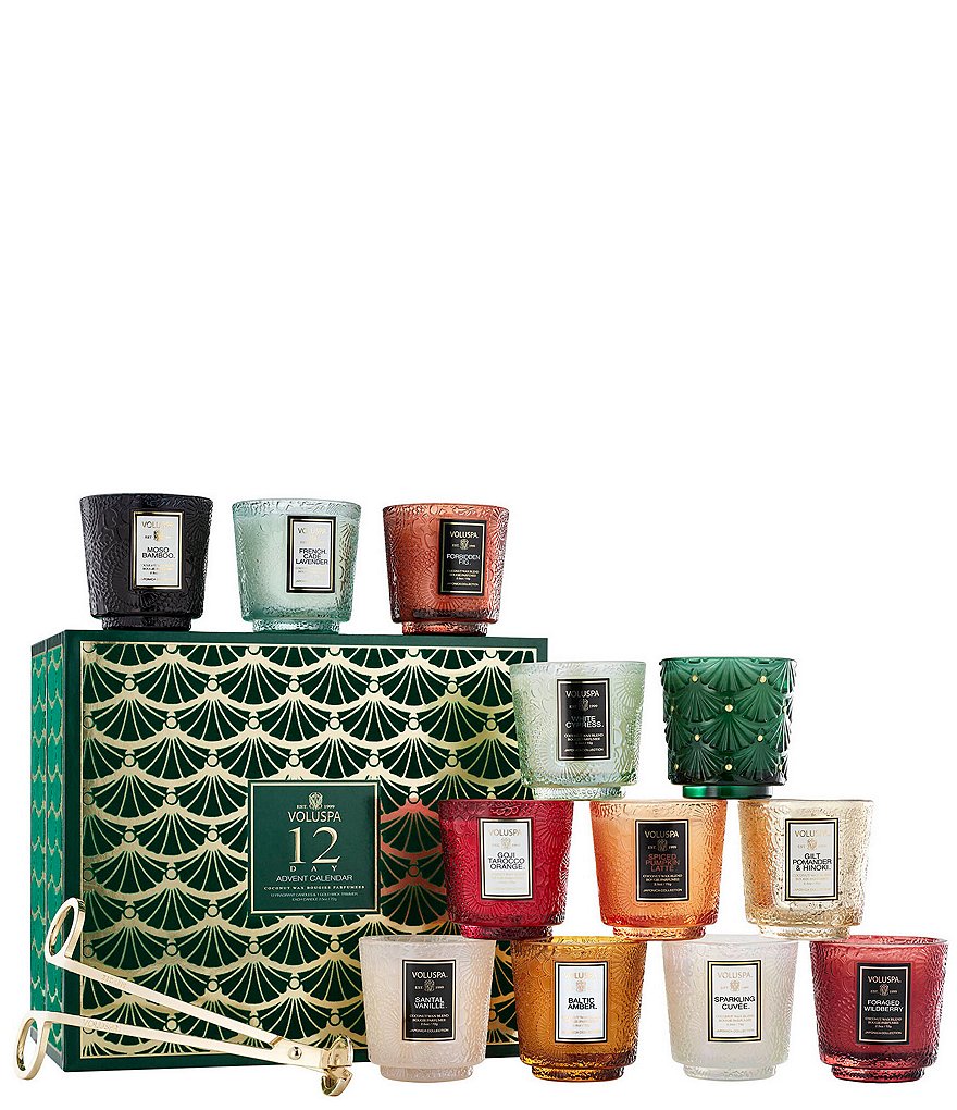 Voluspa Holiday Collection Noble Fir Garland 12 Day Advent Calendar