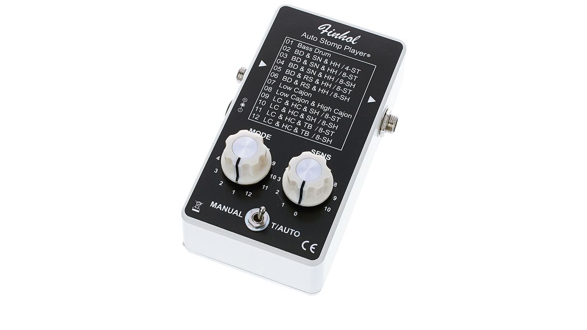 The small stomp box Auto Stomp Player is a "human controlled drum computer", and takes an input from the KickBox