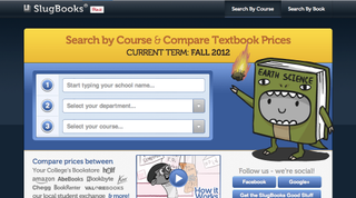 Each subject has been given a cartoon mascot on the textbook comparison site