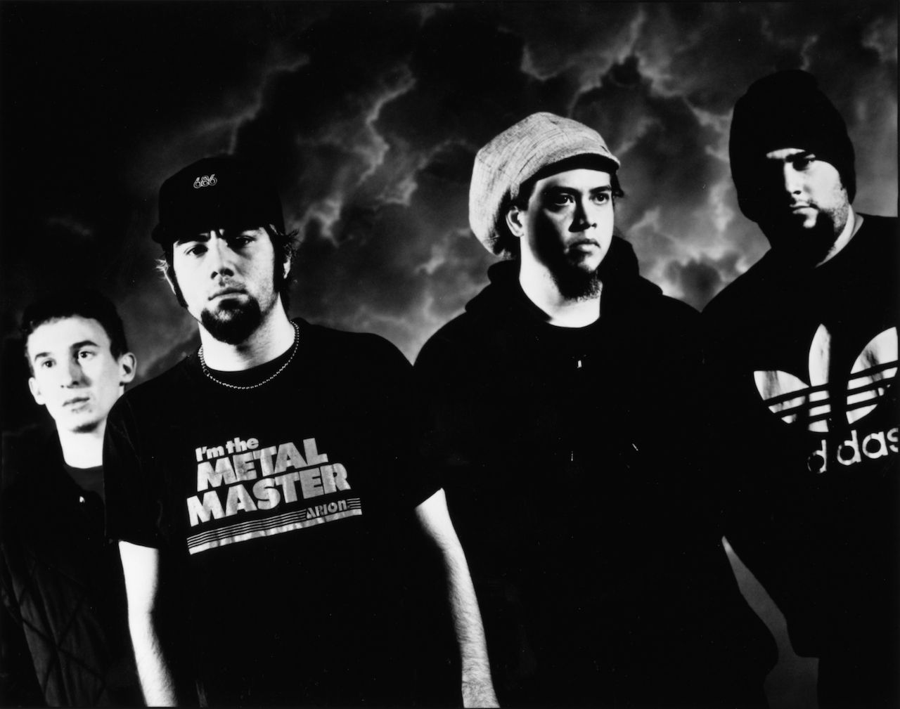 Abe Cunningham, Chino Moreno, Chi Cheng and Stephen Carpenter around 1997.