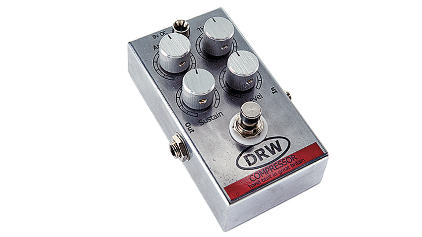 DRW builds on the Dynacomp-style pedal with an added an attack knob and a trim knob