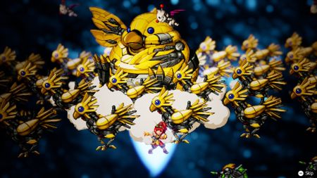 The mechanic, Lid, summons a horde of robotic chocobo and moogles to swarm enemies in Final Fantasy Resonance - including a robotic Fat Chocobo