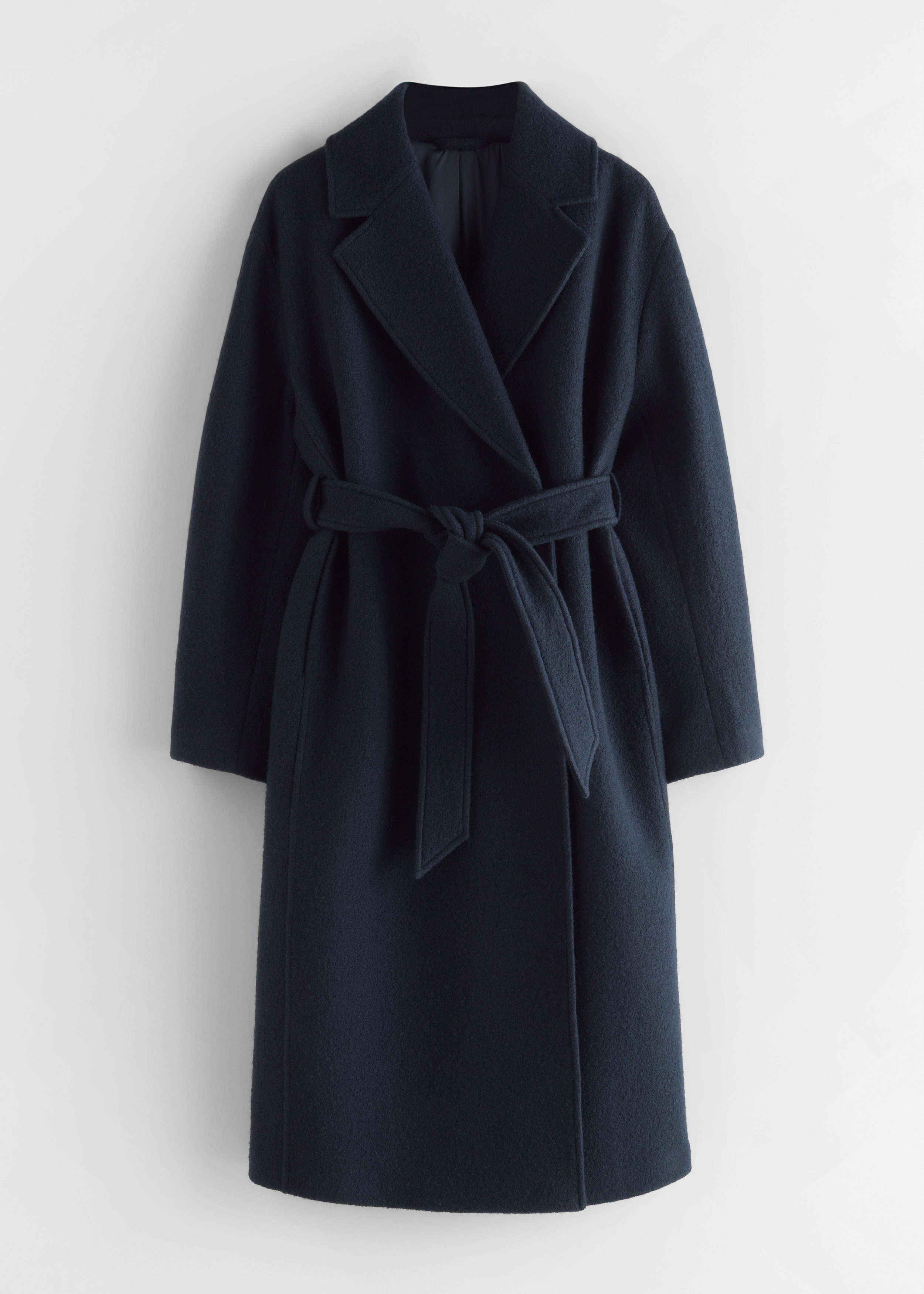 Voluminous Belted Wool Coat