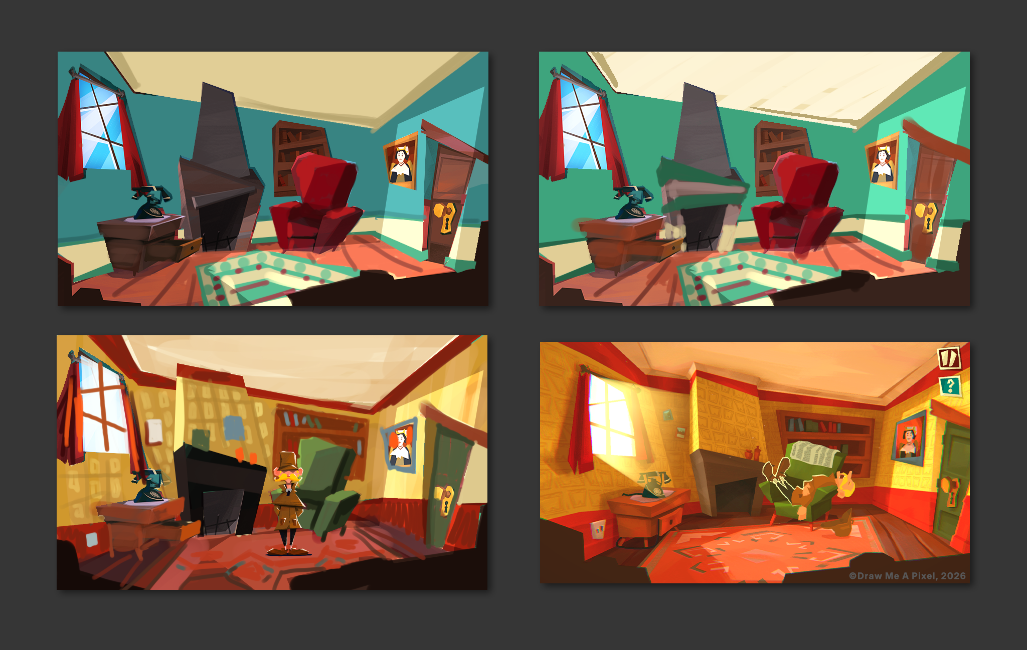 A 3D indie game, point and click design