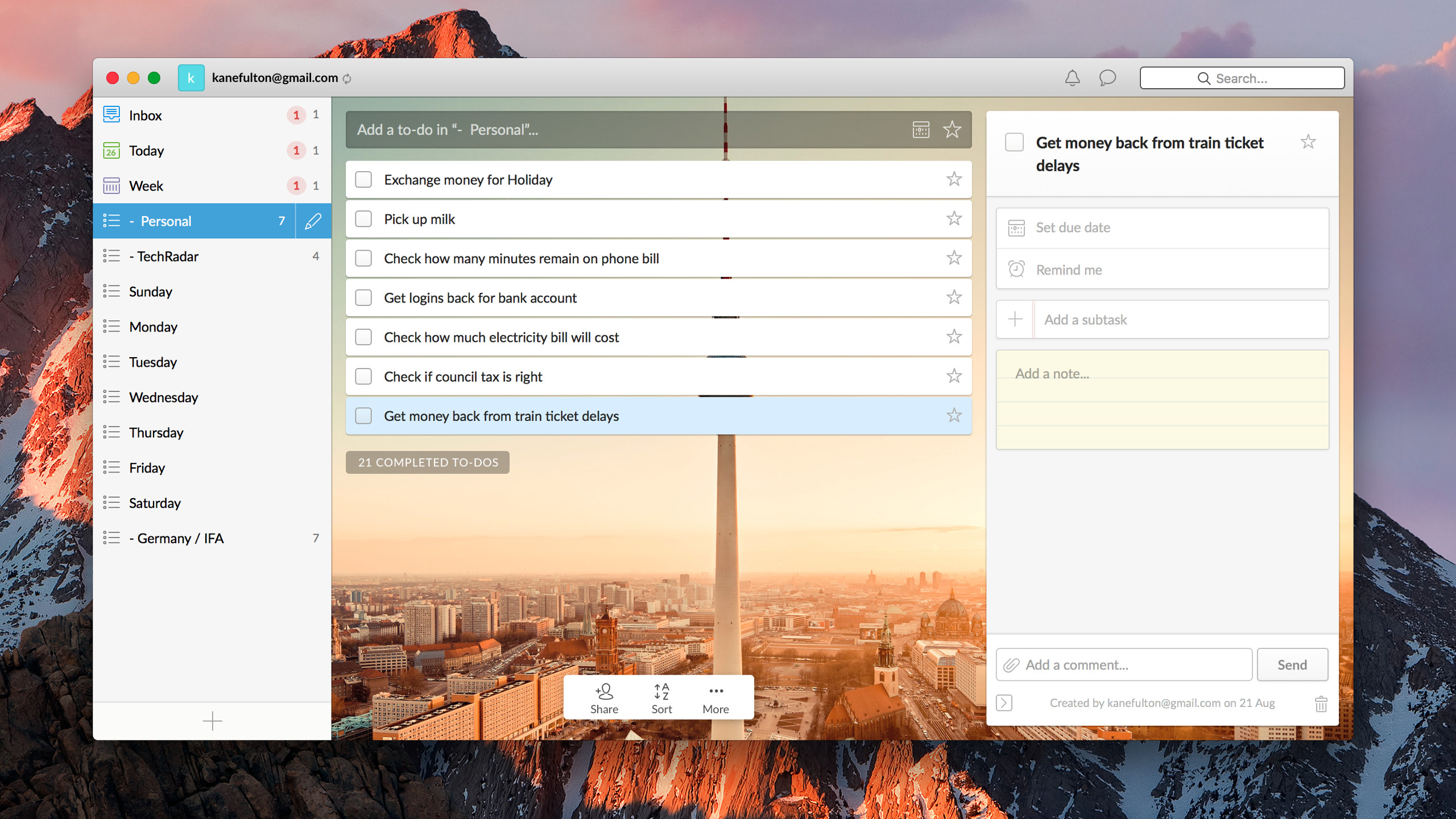 7. Wunderlist