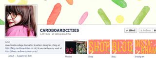 A great example of using Facebook apps to present a coherent presence online. Credit: Laura Redburn - www.facebook.com/cardboardcities