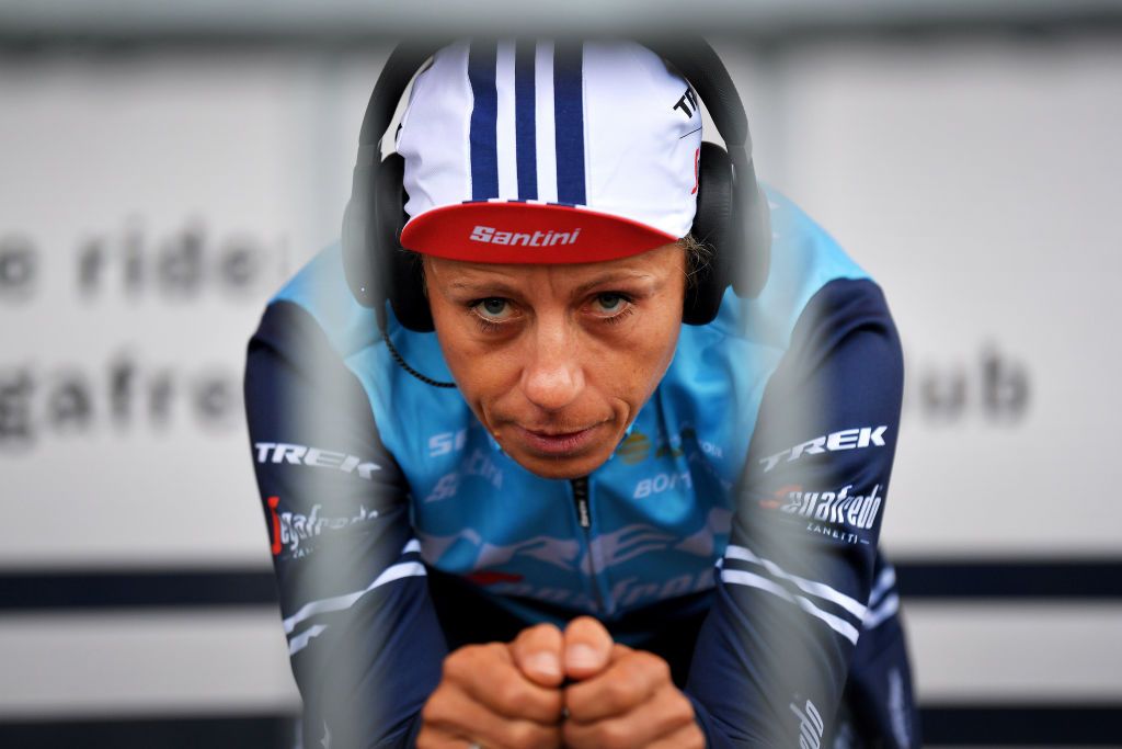 CHIMAY BELGIUM JUNE 22 Trixi Worrack of Germany and Team Trek Segafredo warming up at start during the 9th Lotto Belgium Tour 2021 Prologue a 44km Individual Time Trial stage from Chimay to Chimay ITT LottoBelgTour LottoBelgiumTour on June 22 2021 in Chimay Belgium Photo by Luc ClaessenGetty Images