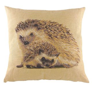 cushion with hedgehog and brown colour