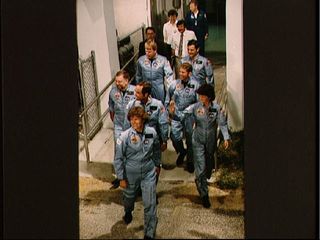 Photo of the STS-41G Crew
