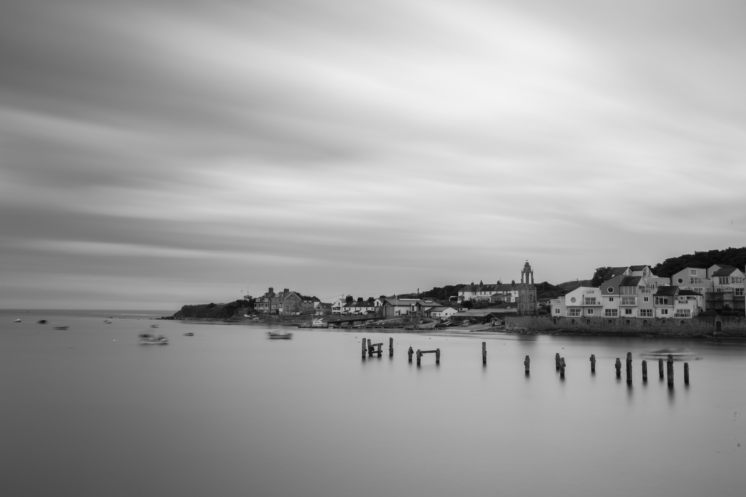 A long exposure of Swanage pier in Dorset, England