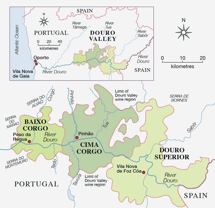 Douro valley map