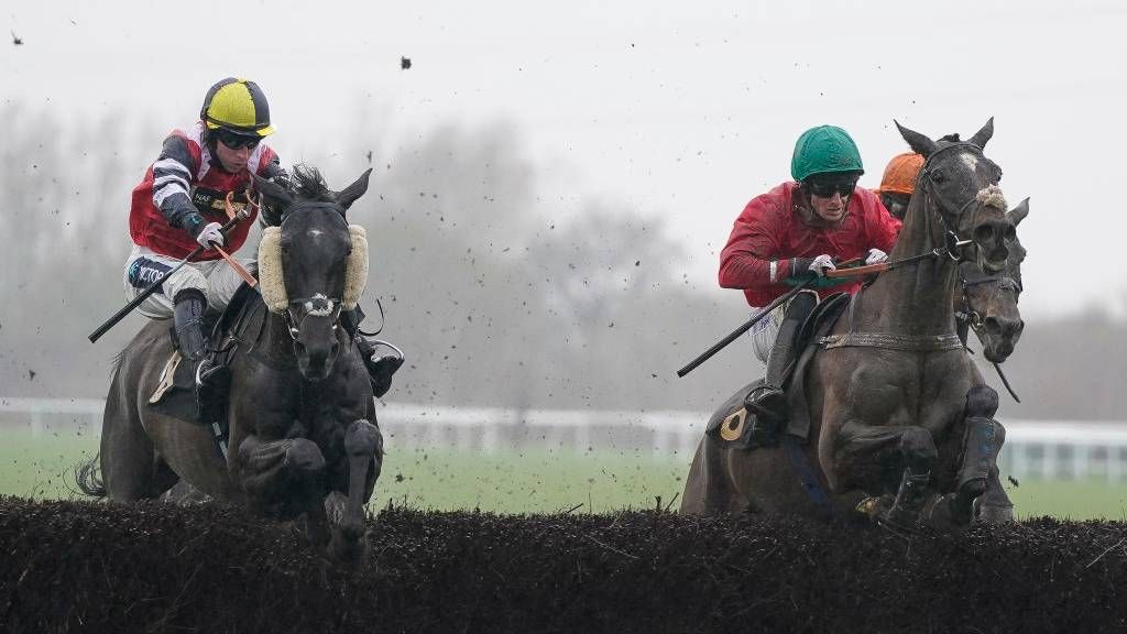 Gavin Sheehan, one of the jockeys in ITV&#039;s Champions: Full Gallop, in action at Huntingdon