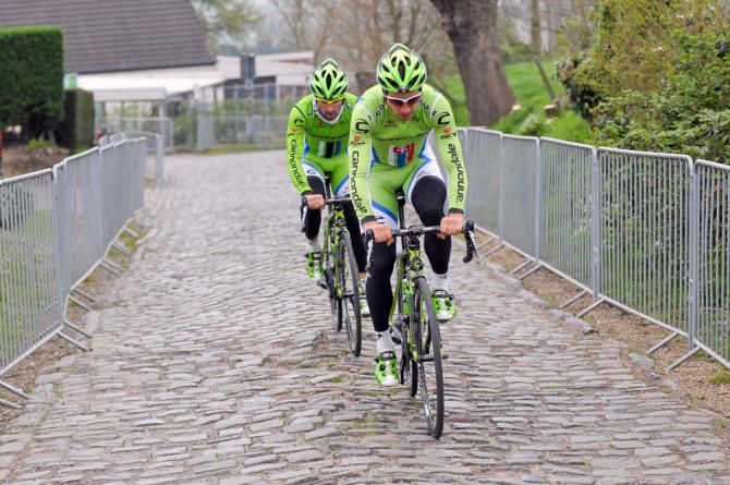 Peter Sagan (Cannondale) takes on the route of the Tour of Flanders