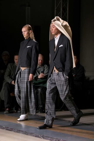 Setchu Satoshi Kuwata A/W 2025 runway show at Pitti Uomo