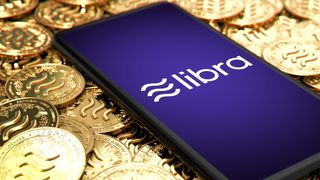 The Facebook Libra logo displayed on a smartphone