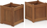 2 large wooden planters, Amazon