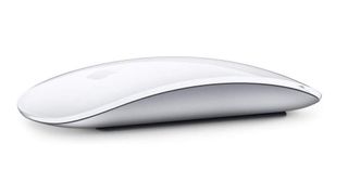 best wireless mouse Apple Magic Mouse 2 from the side on a white background