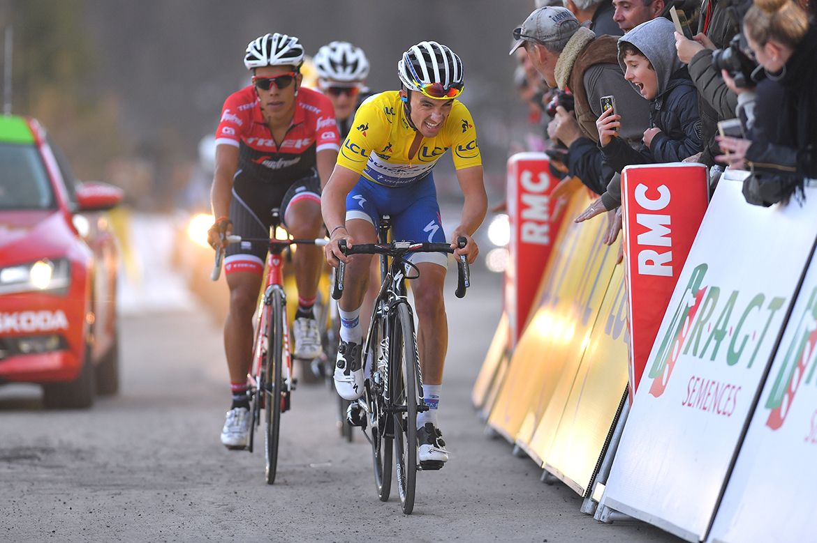 Julian Alaphilippe lost his yellow jersey on the Col de la Couillole.