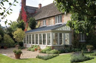 glass conservatory by Vale Garden Houses on period home