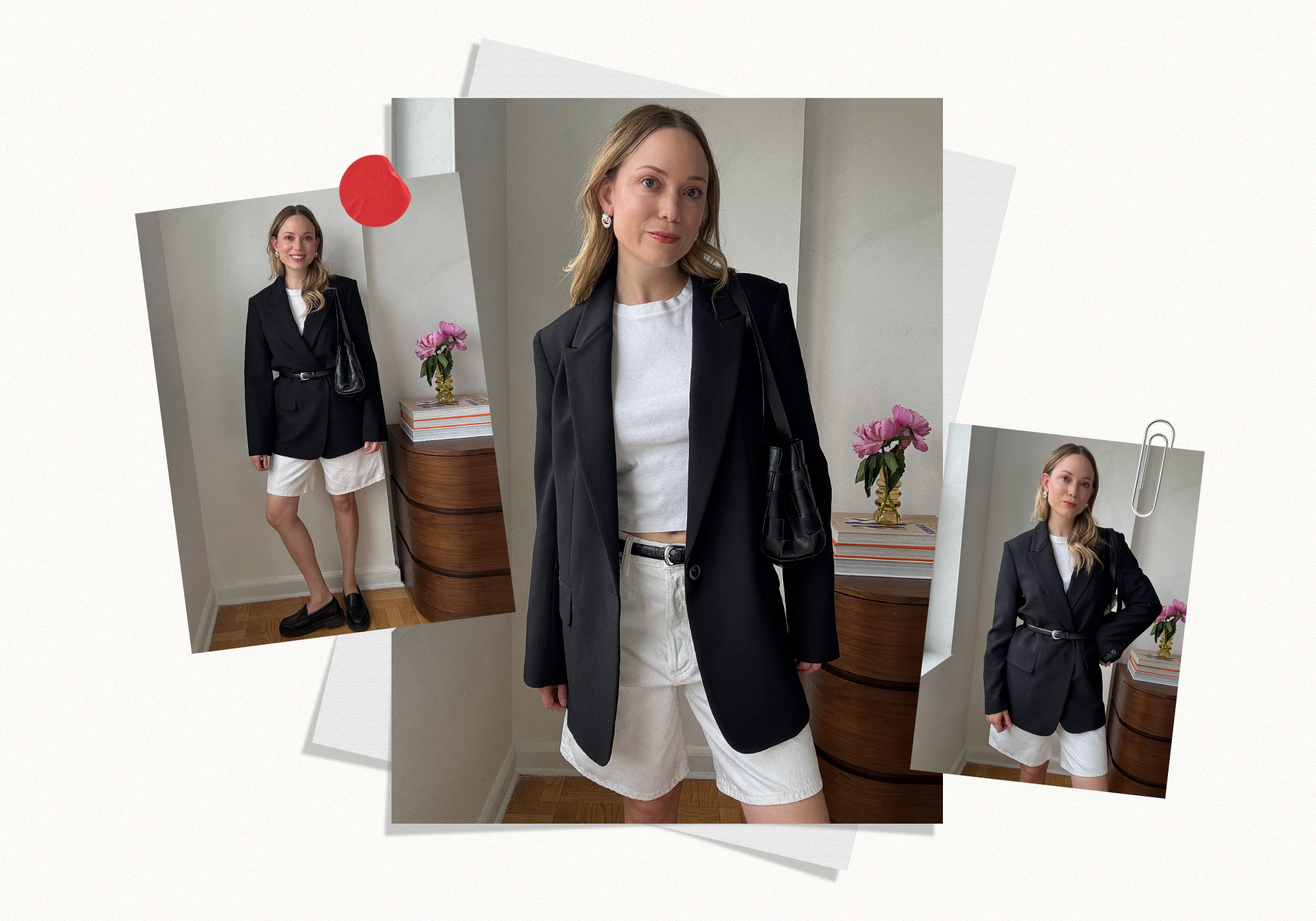 Collage of Editor Summer Outfit