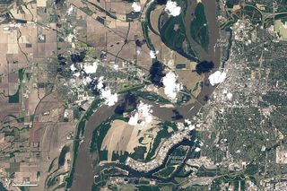 The Thematic Mapper on Landsat 5 captured this image of Memphis, TN, on April 21, 2010.
