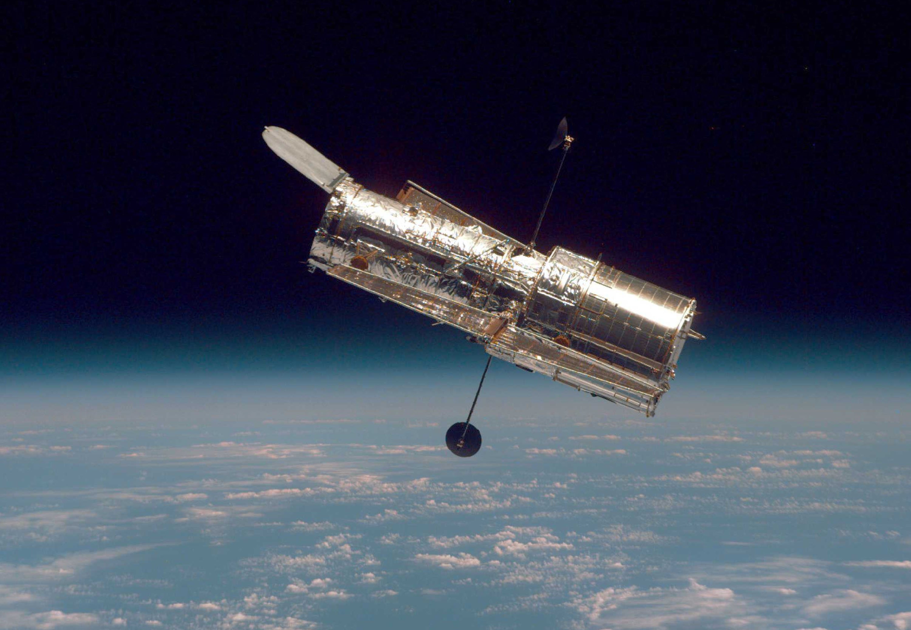 The iconic Hubble Space Telescope.