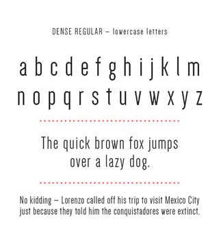 Free font: Dense regular