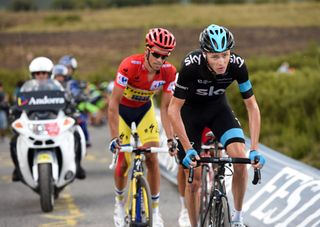 Chris Froome and Alberto Contador on stage 20 of the 2014 Tour of Spain