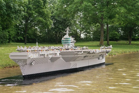 Lego art: aircraft carrier