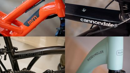 A montage of commuter bikes
