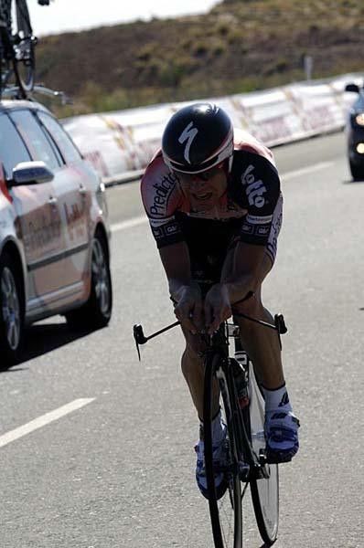 Cadel Evans (Predictor-Lotto) during his time trial.