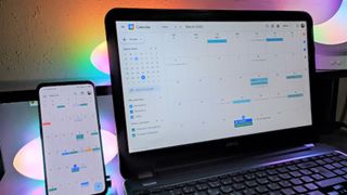 Google Calendar on a laptop