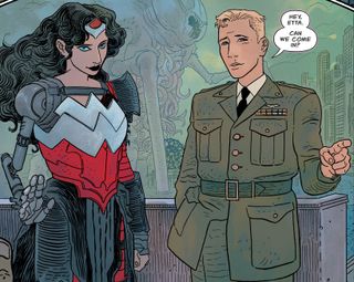 Wonder Woman and Steve Trevor.